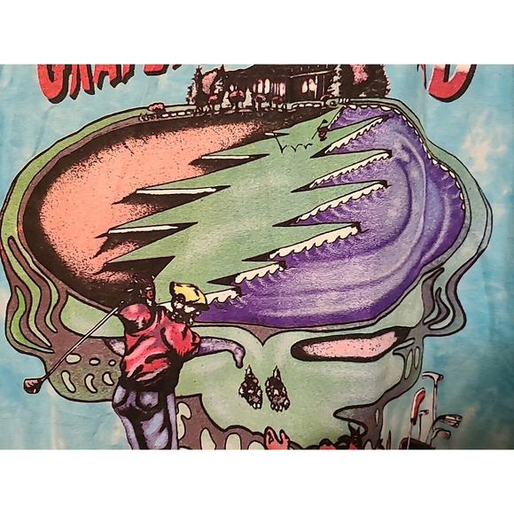 Grateful Dead Shirt Berta Skeleton Golf Washington DC G.D. Tour Bear Size Large - Picture 13 of 16